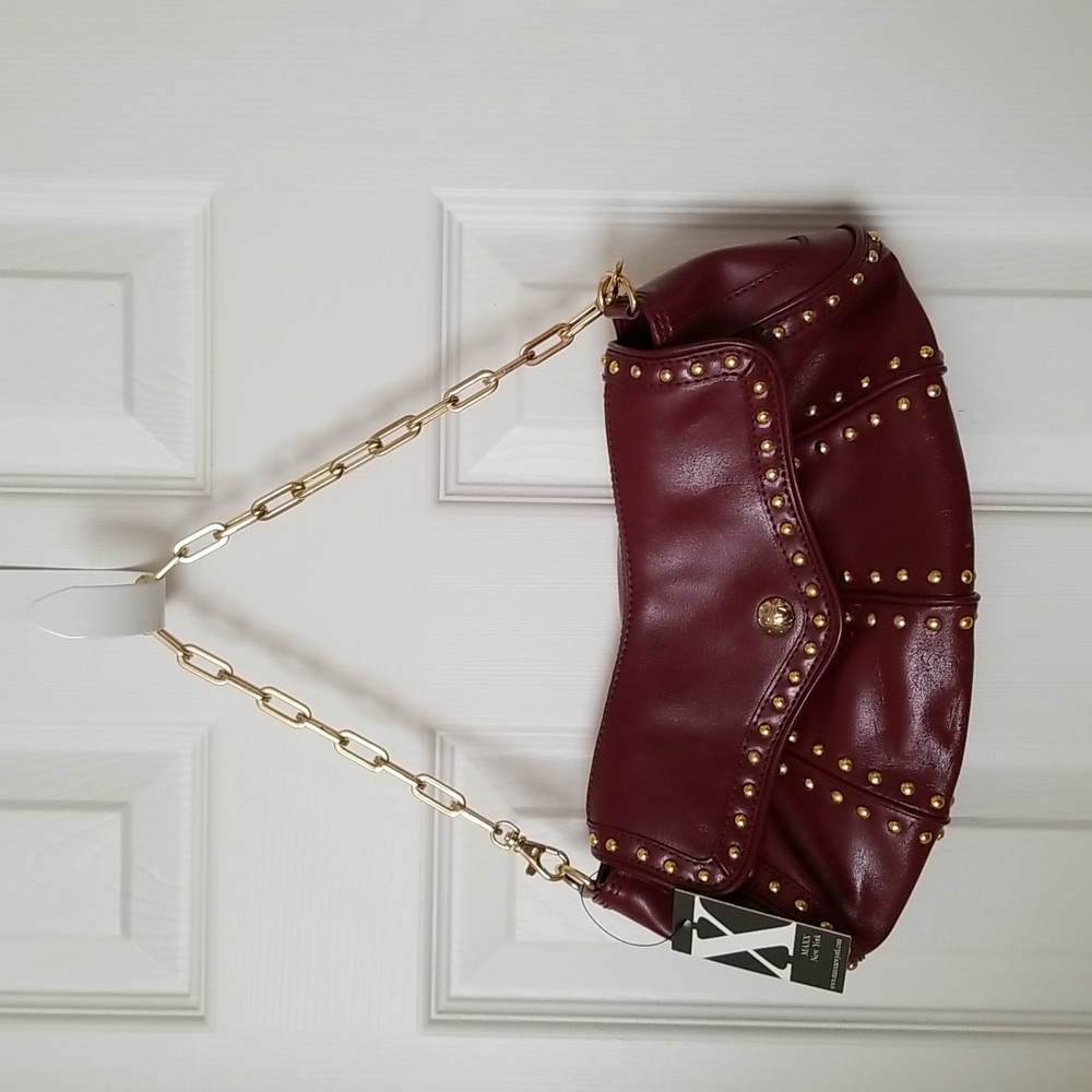 Maxx New York Burgundy Leather Ladies Handbag